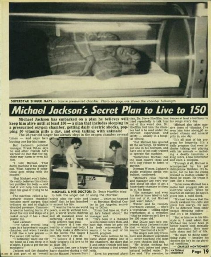 Michael Jackson's oxygen chamber found